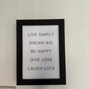 Black Framed Inspirational Wall Art